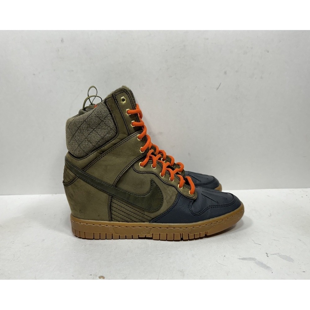 Nike Dunk Sky Hi Sneakerboot 2.0 Women's Size 7 Dark Loden 684954-300 Shoes